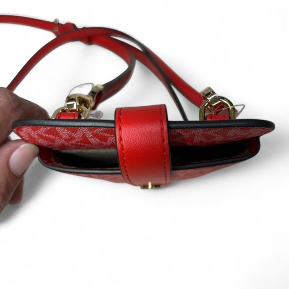 NWT Michael Kors Jet Set Travel Crossbody – Red Smartphone Bag - Picture 3 of 5